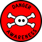 Danger Awareness badge from the Taekwon-Do Kids Program teaching children to recognize hazards and avoid unsafe situations