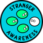 Stranger Awareness badge from the Taekwon-Do Kids Program teaching children how to stay safe around strangers.